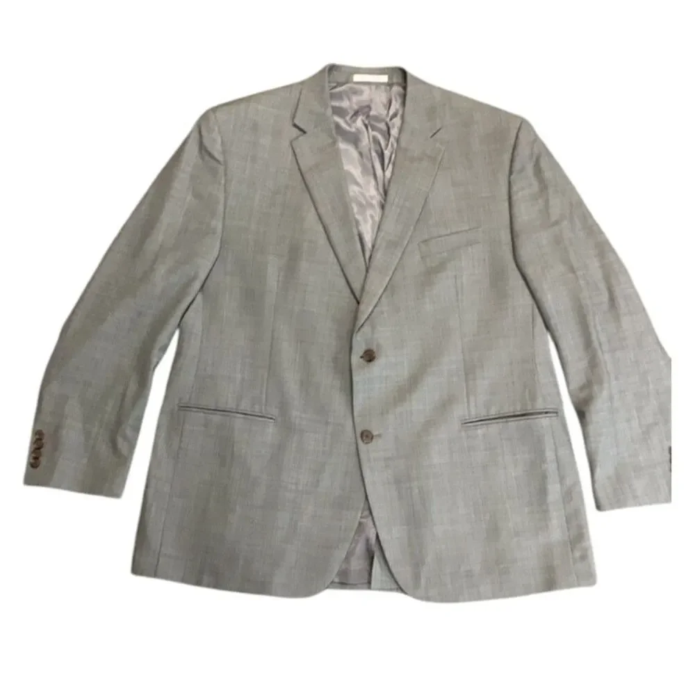 Lauren Ralph Lauren Men's Gray Wool Two Button Classic Sports Coat Size 48L